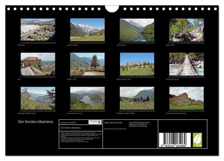 Produktbild: Der Norden Albaniens (Wandkalender 2026 DIN A4 quer), CALVENDO Monatskalender