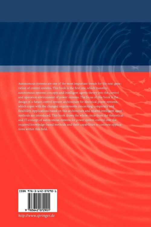Produktbild: Autonomous Systems and Intelligent Agents in Power System Control and Operation