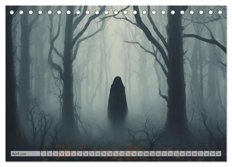 Produktbild: Dunkle Mysterien (Tischkalender 2026 DIN A5 quer), CALVENDO Monatskalender