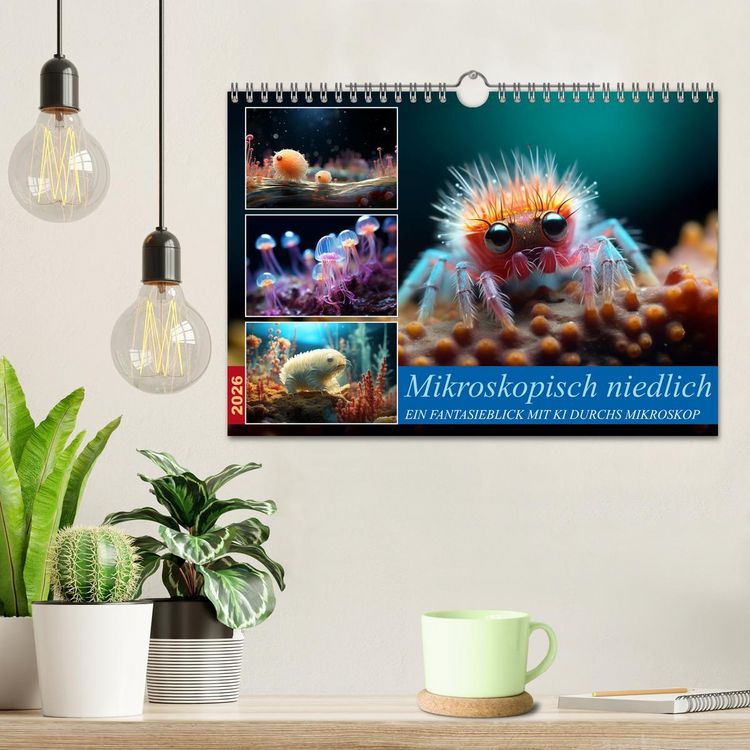 Produktbild: Mikroskopisch niedlich (Wandkalender 2026 DIN A4 quer), CALVENDO Monatskalender