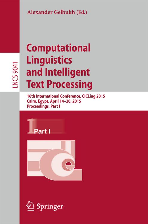 Produktbild: Computational Linguistics and Intelligent Text Processing
