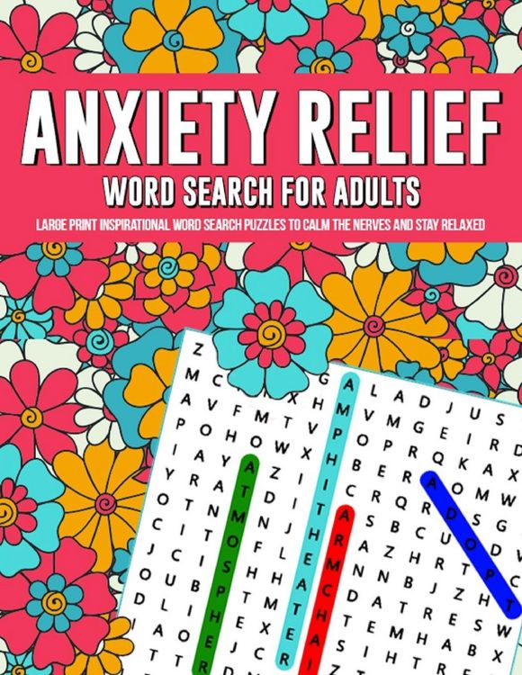 Produktbild: Anxiety Relief Word Search Puzzles For Adults