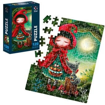 Produktbild: Puzzle De.tail Ein M&auml;dchen und der Wolf DT100-11