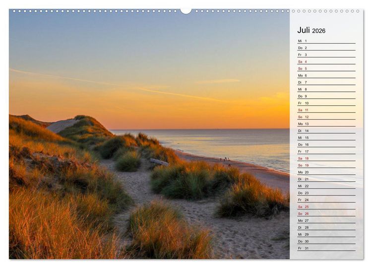 Produktbild: Sylt - Magie der Abendstunden (Wandkalender 2026 DIN A2 quer), CALVENDO Monatskalender
