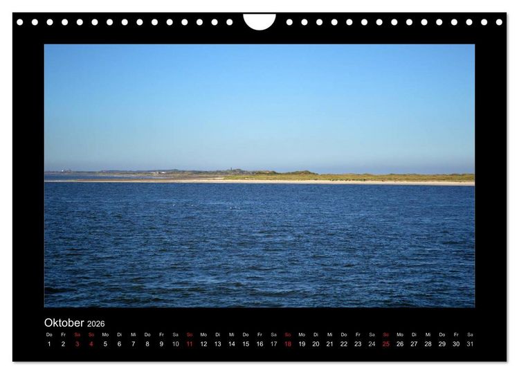 Produktbild: Juist &ndash; Insel im Wattenmeer (Wandkalender 2026 DIN A4 quer), CALVENDO Monatskalender