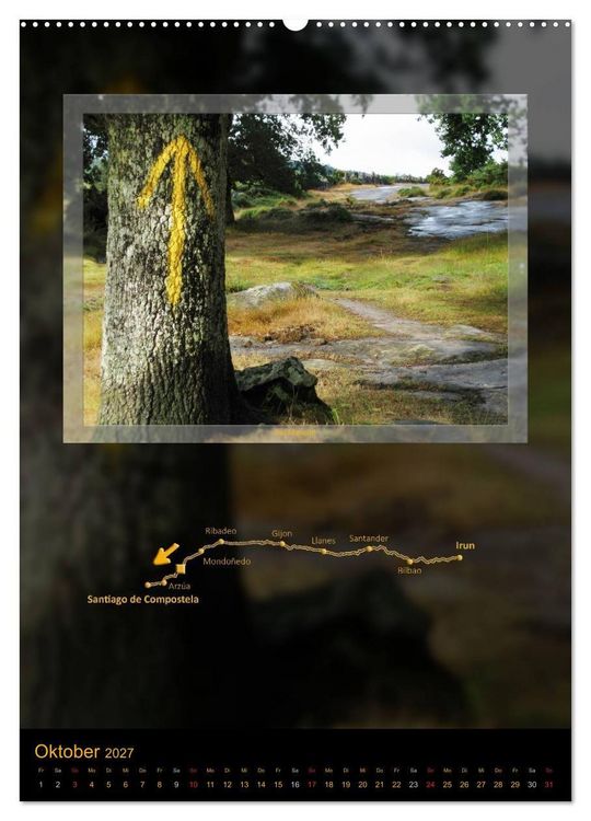 Produktbild: Camino del Norte (hochwertiger Premium Wandkalender 2027 DIN A2 hoch), Kunstdruck in Hochglanz