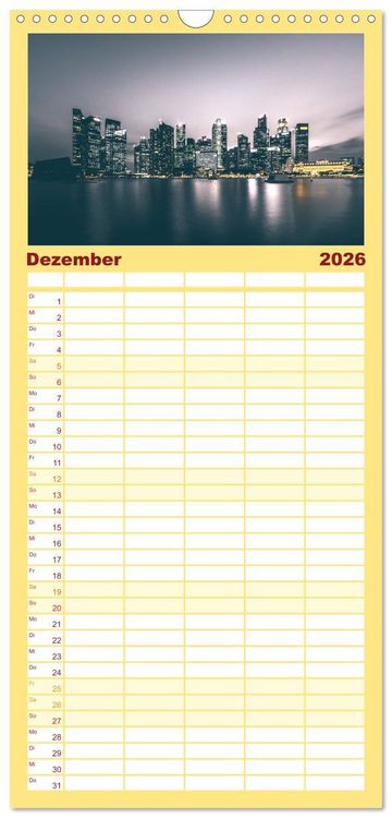Produktbild: Familienplaner 2026 - Singapur - Die Stadt am Puls der Zeit. mit 5 Spalten (Wandkalender, 21 x 45 cm) CALVENDO