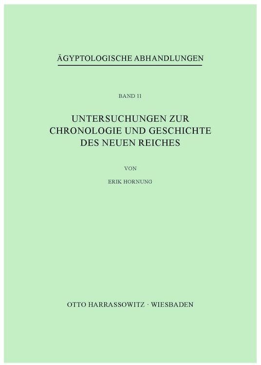 Produktbild: Untersuchungen zur Chronologie und Geschichte des Neuen Reiches