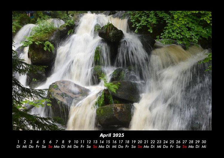 Produktbild: Wasserf&auml;lle 2025 Fotokalender DIN A3