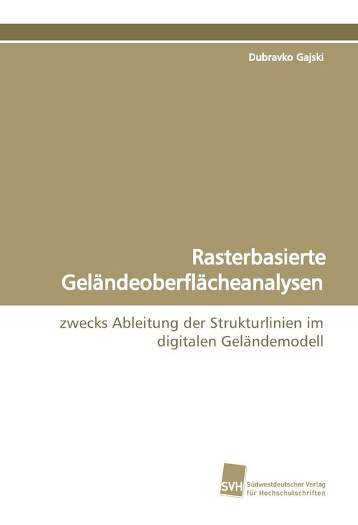 Produktbild: Rasterbasierte Gel&auml;ndeoberfl&auml;cheanalysen