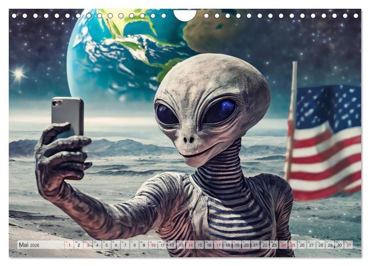 Produktbild: Aliens auf Tour (Wandkalender 2026 DIN A4 quer), CALVENDO Monatskalender