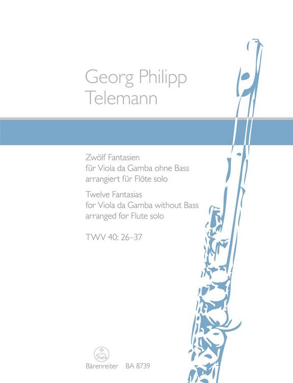 Produktbild: Telemann, G: Zw&ouml;lf Fantasien f&uuml;r Viola da Gamba ohne Bass TW