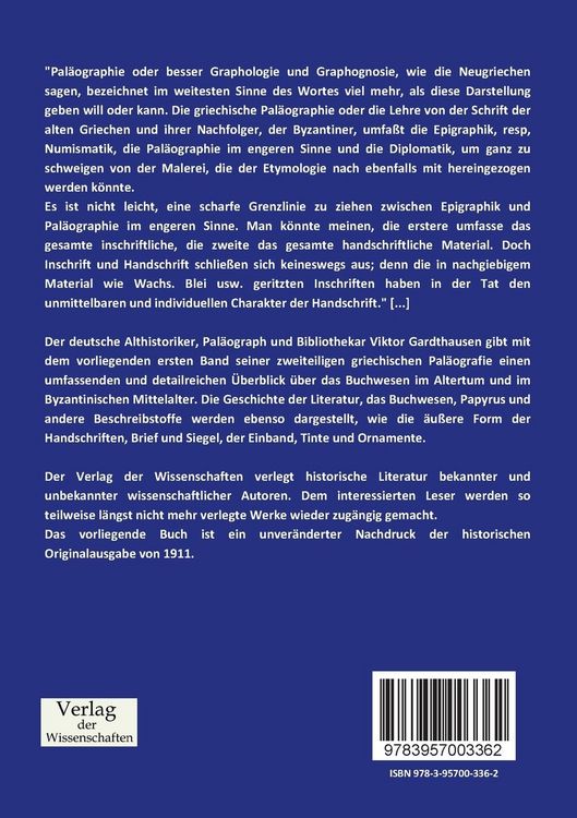 Produktbild: Griechische Palaeographie