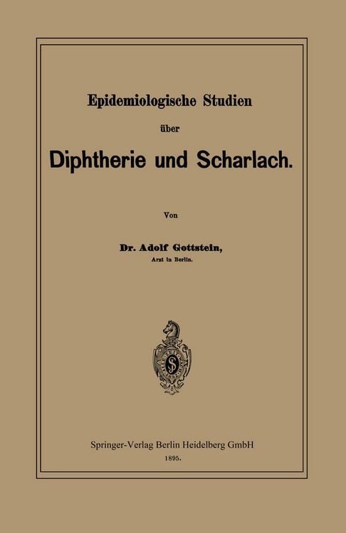 Produktbild: Epidemiologische Studien &uuml;ber Diphtherie und Scharlach