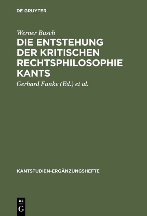 Produktbild: Die Entstehung der kritischen Rechtsphilosophie Kants