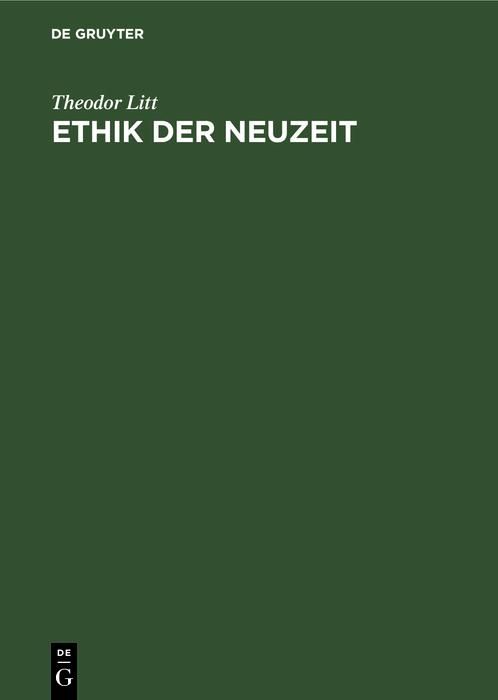 Produktbild: Ethik der Neuzeit