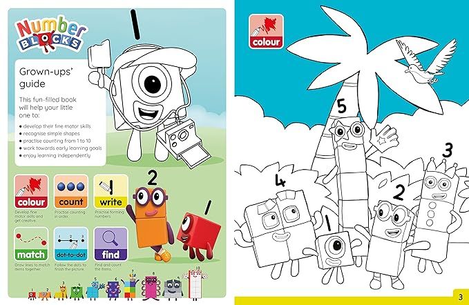 Produktbild: Numberblocks Colouring Fun: A Colouring Activity Book
