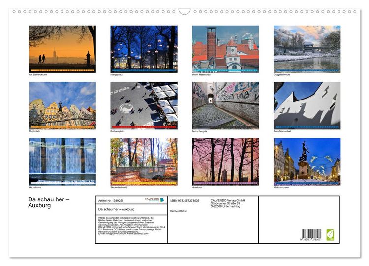 Produktbild: Da schau her &ndash; Auxburg (Wandkalender 2026 DIN A2 quer), CALVENDO Monatskalender