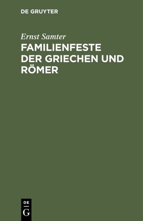 Produktbild: Familienfeste der Griechen und R&ouml;mer