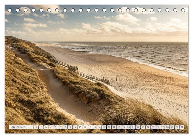 Produktbild: Nordseeperle Sylt (Tischkalender 2026 DIN A5 quer), CALVENDO Monatskalender