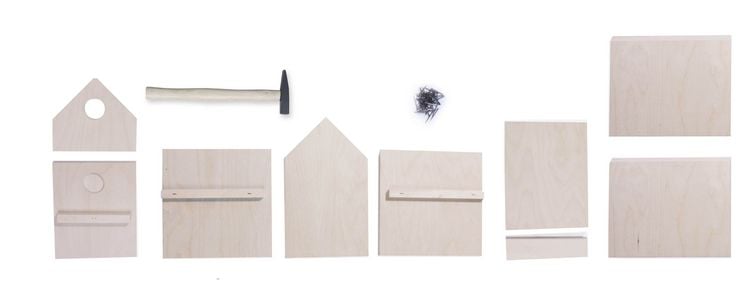 Produktbild: PEBARO 466 - DIY Holzbauset Vogelhaus, Futterhaus und Nistkasten in Einem