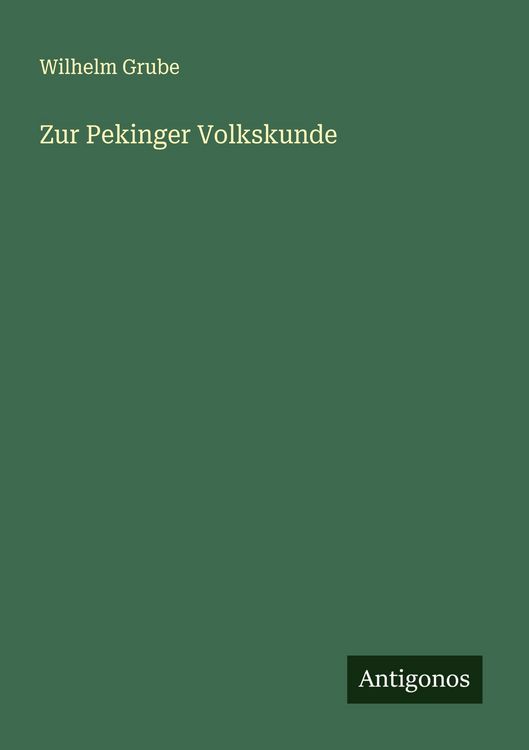 Produktbild: Zur Pekinger Volkskunde