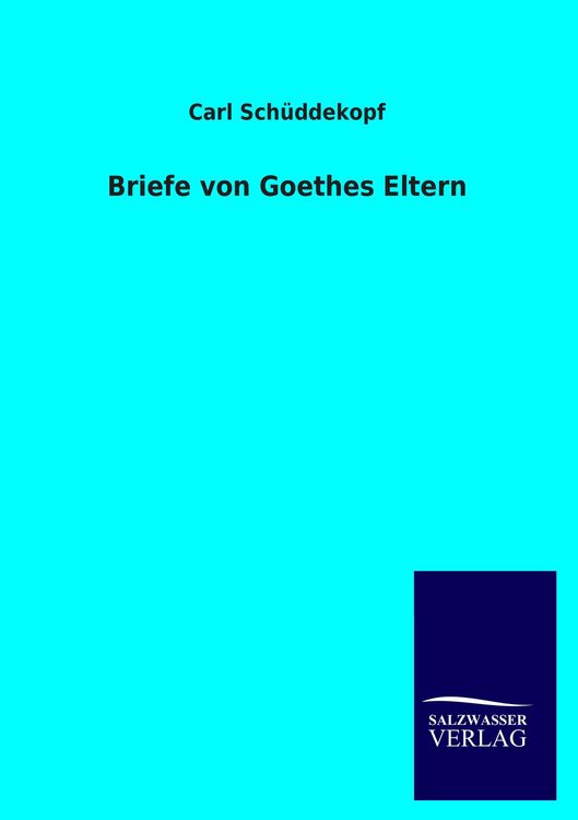 Produktbild: Briefe von Goethes Eltern