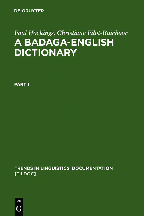 Produktbild: A Badaga-English Dictionary