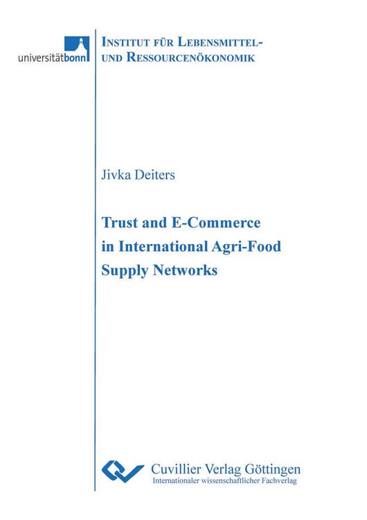 Produktbild: Trust and Ecommerce in International Agri-Food Supply Networks