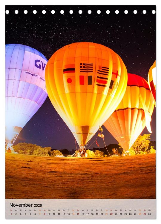 Produktbild: Ballon fahren - mein Traum (Tischkalender 2026 DIN A5 hoch), CALVENDO Monatskalender