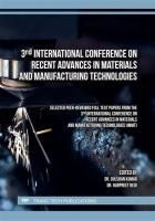 Produktbild: 3rd International Conference on Recent Advances in Materials and Manufacturing Technologies