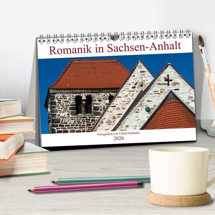 Produktbild: Romanik in Sachsen-Anhalt (Tischkalender 2026 DIN A5 quer), CALVENDO Monatskalender