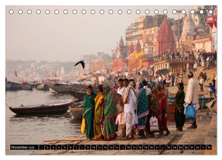 Produktbild: Indien - Varanasi (Tischkalender 2026 DIN A5 quer), CALVENDO Monatskalender