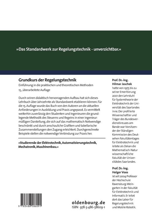 Produktbild: Grundkurs der Regelungstechnik