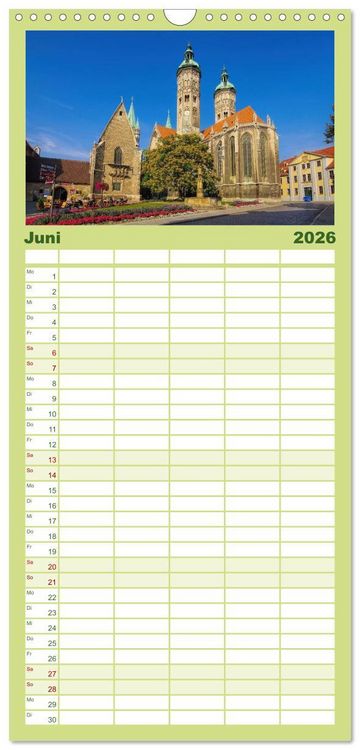 Produktbild: Familienplaner 2026 - Saale-Unstrut - Region aus Wein und Stein mit 5 Spalten (Wandkalender, 21 x 45 cm) CALVENDO