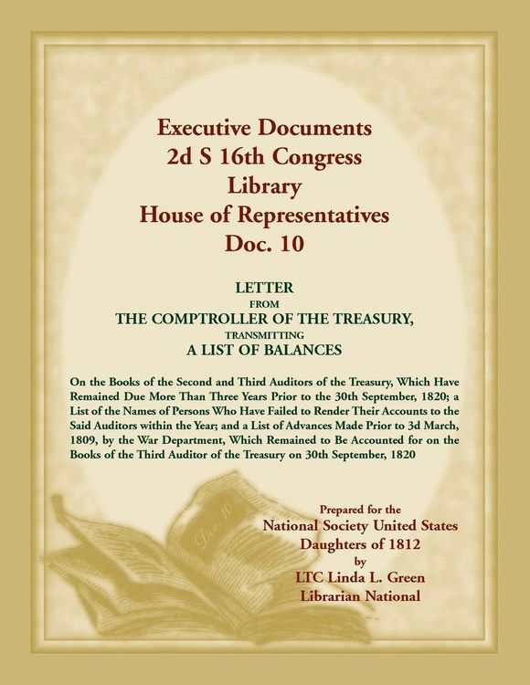 Produktbild: Executive Documents 2d S 16th Congress Library House of Representatives, Doc. 10