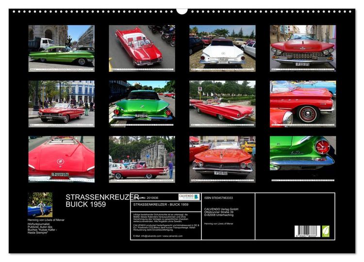 Produktbild: STRASSENKREUZER - BUICK 1959 (Wandkalender 2026 DIN A2 quer), CALVENDO Monatskalender