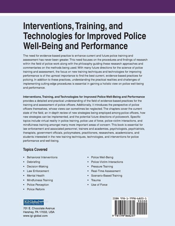 Produktbild: Interventions, Training, and Technologies for Improved Police Well-Being and Performance