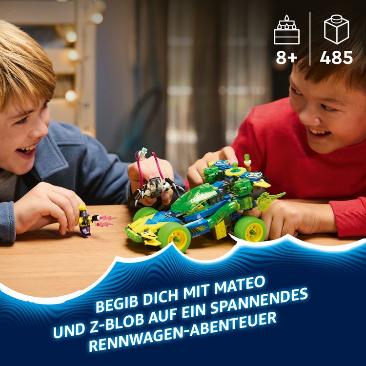 Produktbild: LEGO DREAMZzz Mateo mit dem Z-Blob Action-Rennwagen, Geschenk 71491