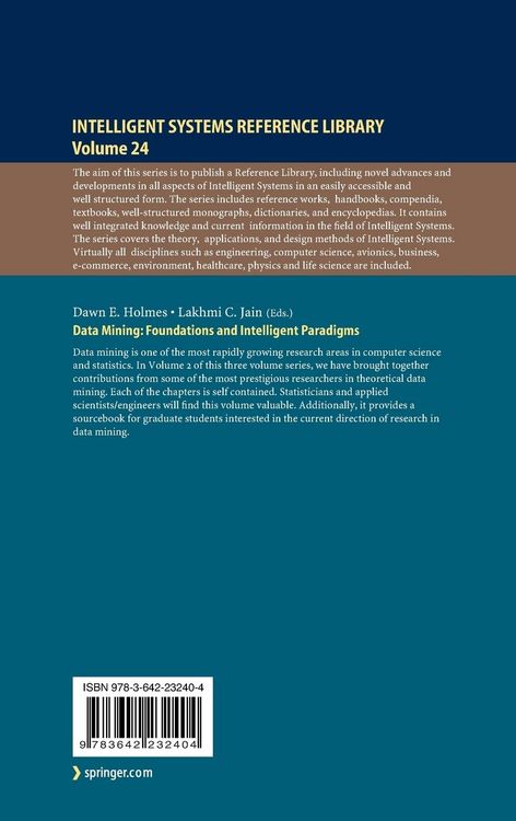 Produktbild: Data Mining: Foundations and Intelligent Paradigms