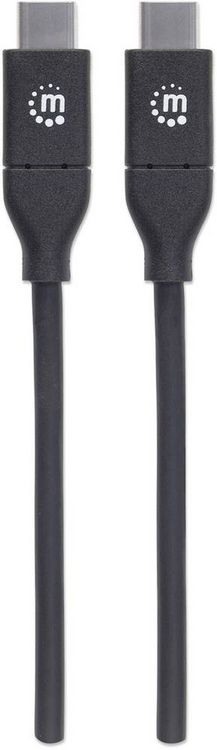 Produktbild: Manhattan USB-Kabel USB 2.0 USB-C&reg; Stecker, USB-C&reg; Stecker 2.00 m Schwarz 355247