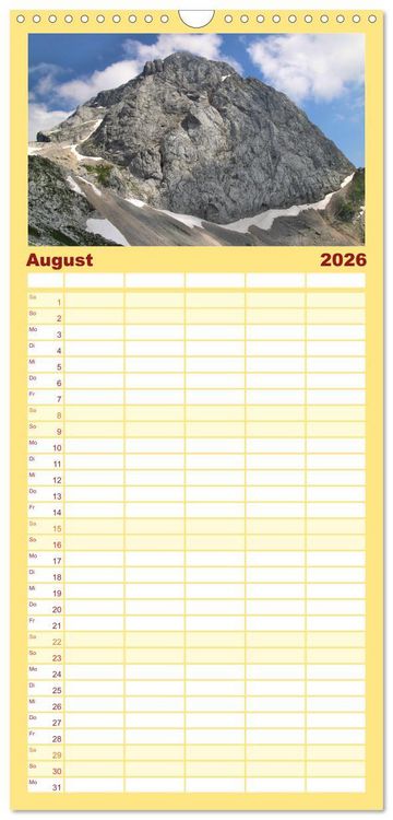 Produktbild: Familienplaner 2026 - Slowenien - Triglav Nationalpark mit 5 Spalten (Wandkalender, 21 x 45 cm) CALVENDO