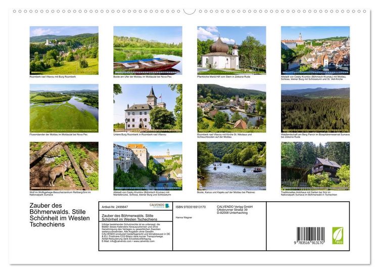 Produktbild: Zauber des B&ouml;hmerwalds. Stille Sch&ouml;nheit im Westen Tschechiens (hochwertiger Premium Wandkalender 2027 DIN A2 quer), Kunstdruck in Hochglanz