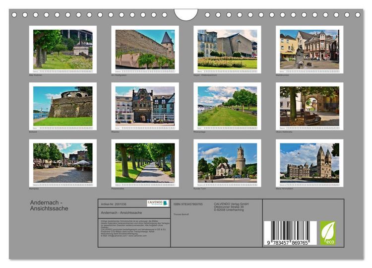 Produktbild: Andernach - Ansichtssache (Wandkalender 2026 DIN A4 quer), CALVENDO Monatskalender