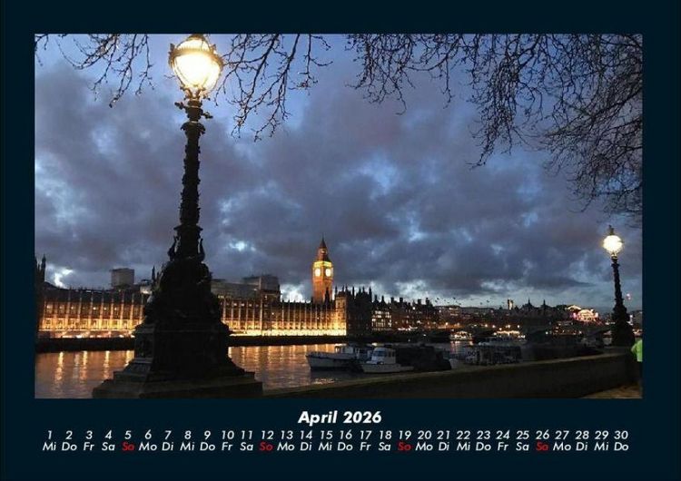 Produktbild: London 2026 Fotokalender DIN A4