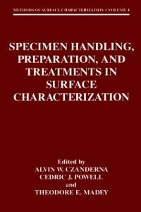 Produktbild: Specimen Handling, Preparation, and Treatments in Surface Characterization