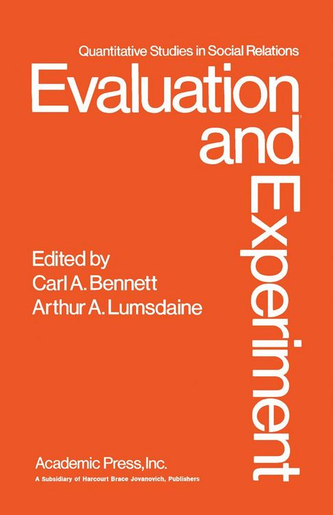 Produktbild: Evaluation and Experiment