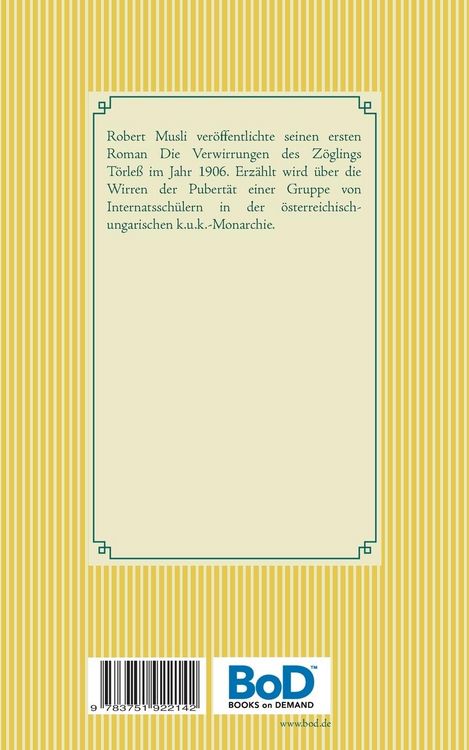 Produktbild: Die Verwirrungen des Z&ouml;glings T&ouml;rle&szlig;