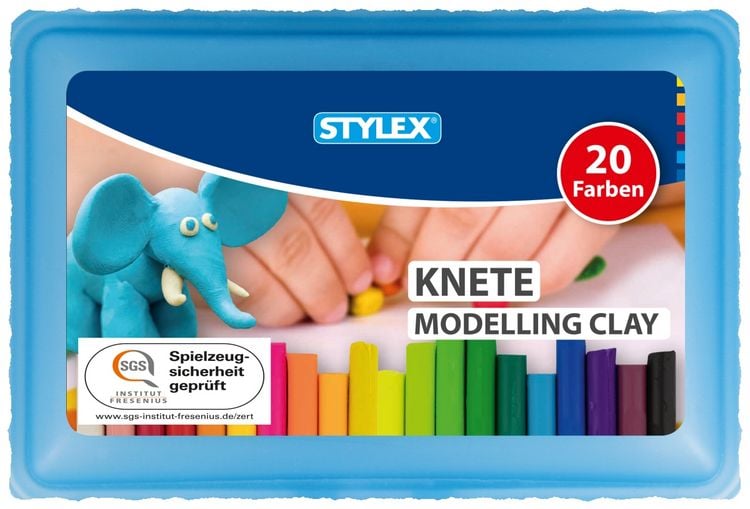 Produktbild: Stylex Knete, 20 Stangen in der Box, farbig