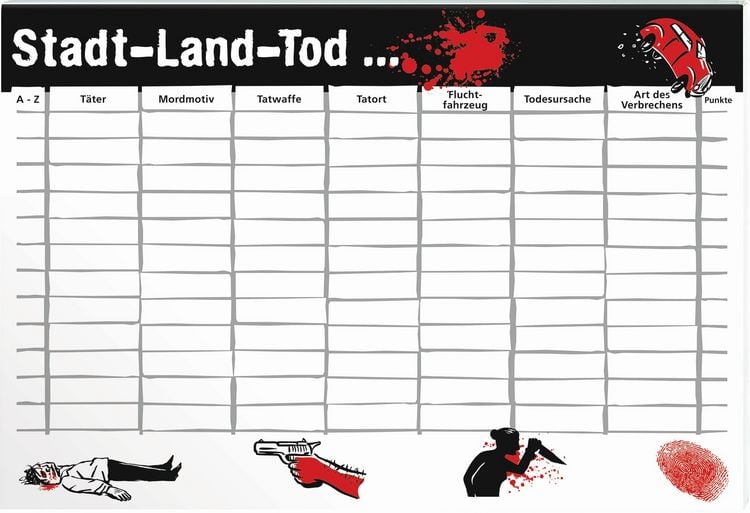 Produktbild: Black Stories: Stadt-Land-Tod, Spiel